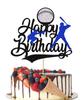 Topper Torta Buon Compleanno Golf Pallina da Golf Giocatore Decorazioni Torta Glitter Topper Torta Buon Compleanno Sportivo Decorazioni Festa a Tema