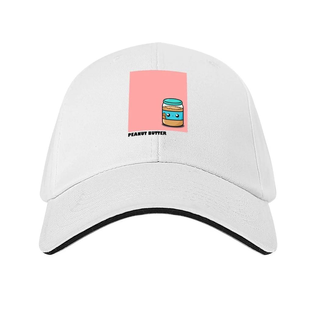 Cute Cartoon Peanut Butter  Breakfast  Kawaii Baseball Cap derby hat Visor beach hat Cosplay Women Mens