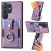Luxury Leather Car Magnetic Wallet Case for Samsung Galaxy S25 S24 S23 S22 S21 Ultra + Plus FE Funda Ring Stand Cards Slot Cover