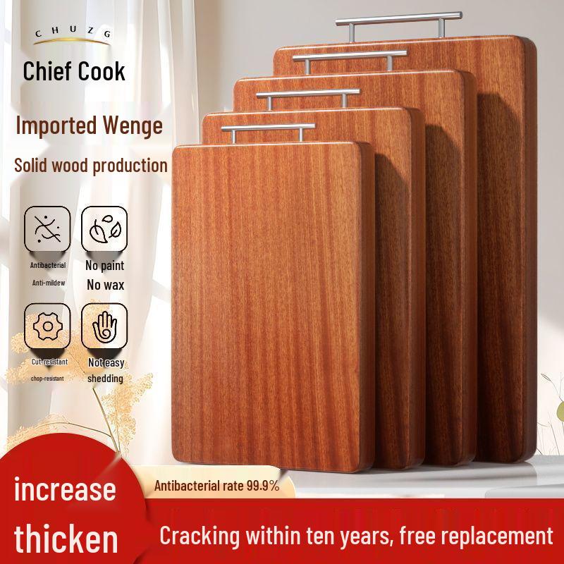 2025 Wenge Wood Large Solid Kitchen Cutting Board