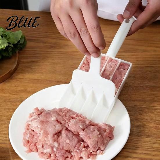 Multipurpose Food Shaper Meatball Maker Tool with Pusher 3/4 Compartments Design Grade PP Nonstick Scoop Non Stick Spoon Efficient Mold for Kitchen