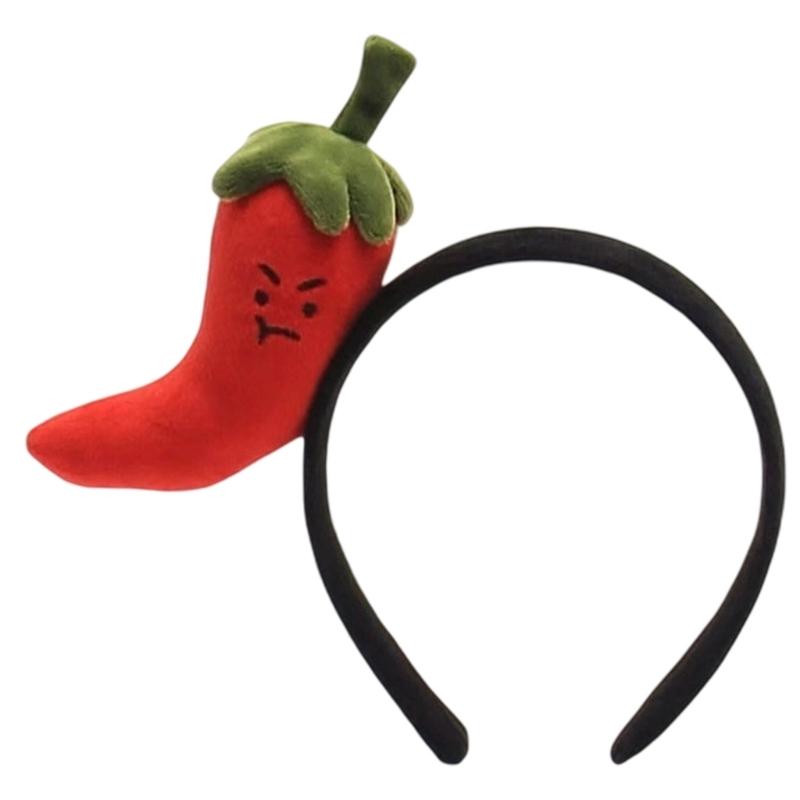 

Fun Vegetable Theme Hairband Plush Vegetable Costume Headpiece Perfect For Stage Performances and Photo Props Gifting