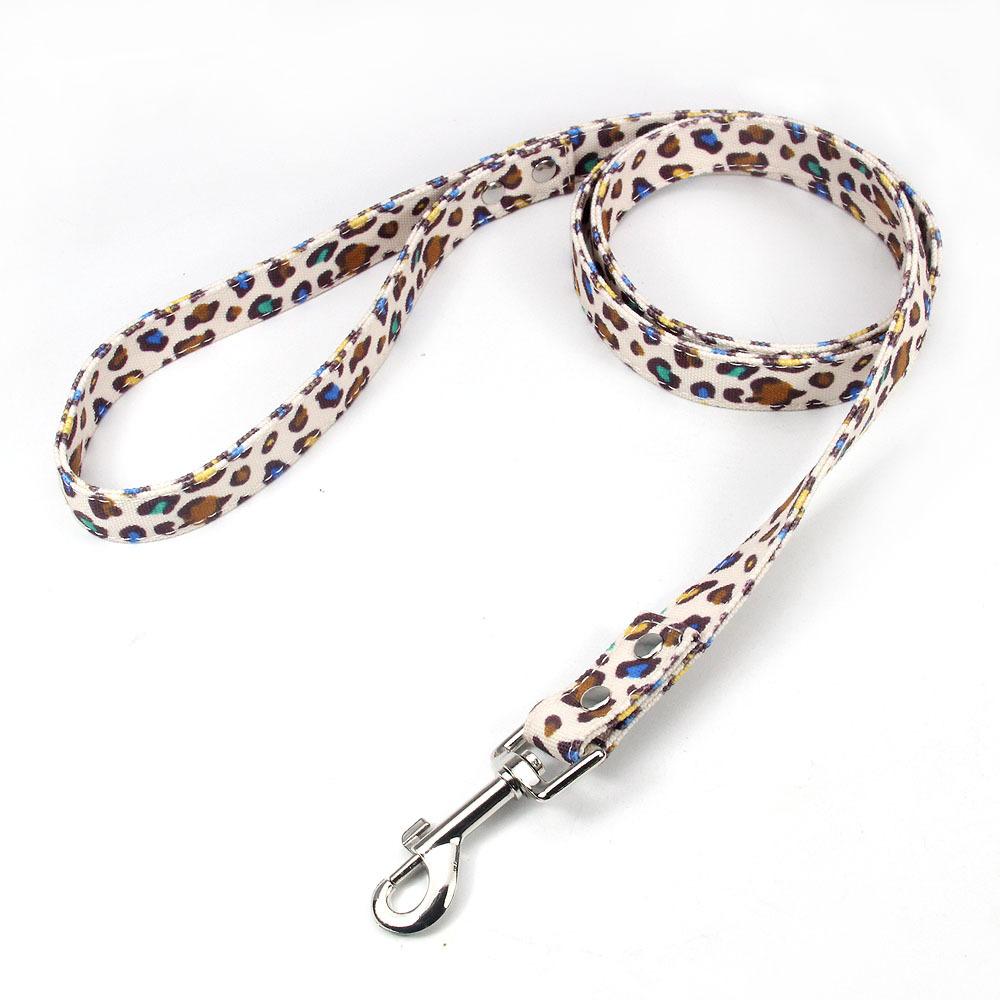 Pet collar dog lettering metal traction cat neck ring leopard print Japanese and Korean dog collar dog neck ring pet