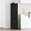 Pharmacy Cabinet Black Oak Look 40 x 41 x 144.5 cm