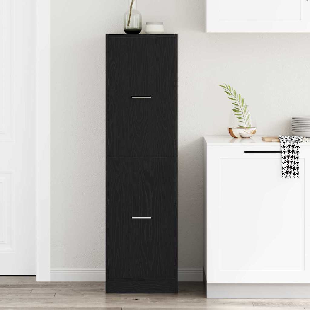 Pharmacy Cabinet Black Oak Look 40 x 41 x 144.5 cm