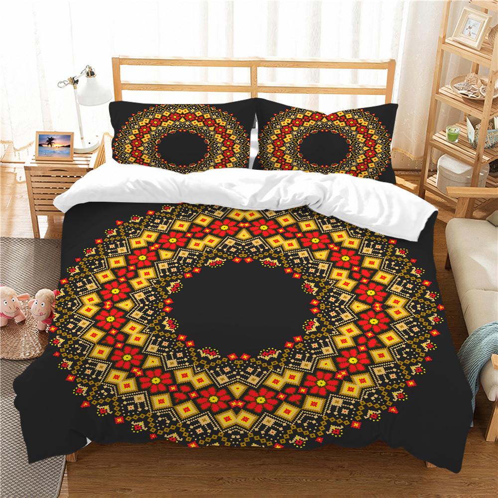 

Богемный комплект постельного белья с принтом дурмана, пододеяльник, наволочка, домашний комплект постельного белья, AU/EU/US, полноразмерная односпальная/двуспальная кровать, домашний интерьер Baby 100x135cm