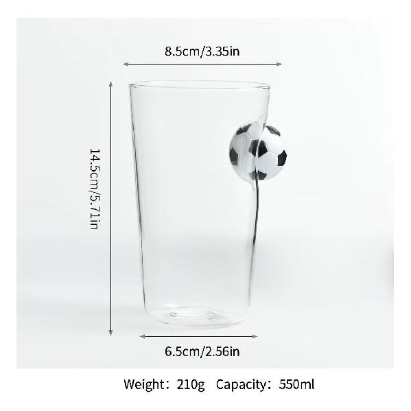 Plastic Cup With Soccer Ball Design For Beer 550ml