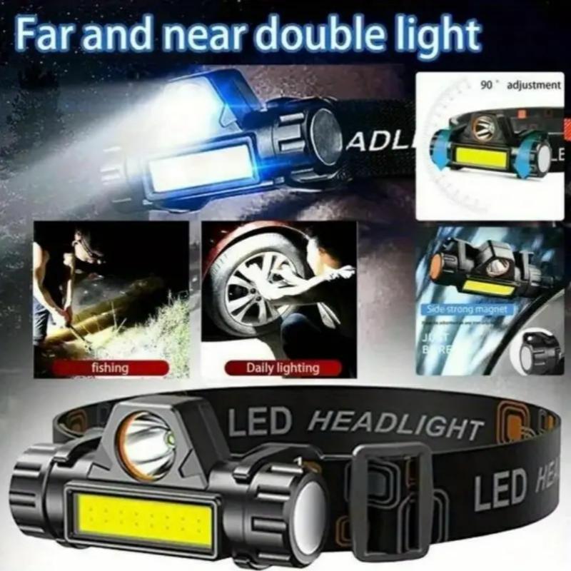 Dobíjecí COB LED USB čelovka Silný magnetický výkonný světlomet Super jasná vodotěsná čelová svítilna Pro venkovní rybaření