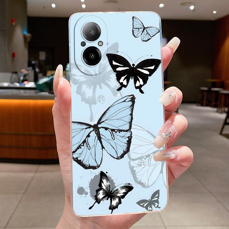 For Realme C67 4G RMX3890 Case C55 RMX3710 Casing Fashion Flower Clear Soft TPU Cover For Realme C67 C 67 C 55 RealmeC67 Bumper