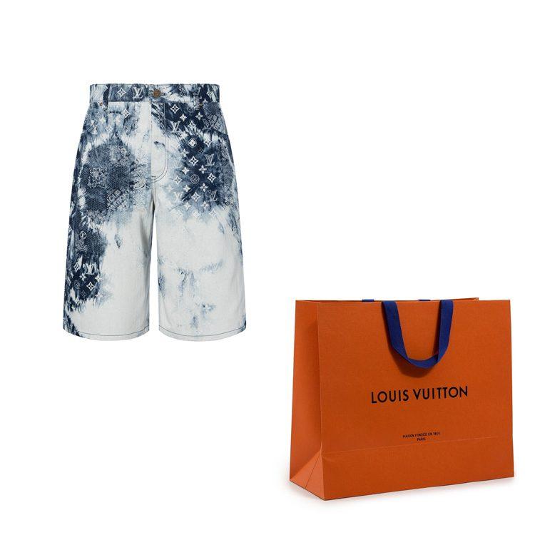 LOUIS VUITTON Casual Shorts Men's Blue White 1AA55K