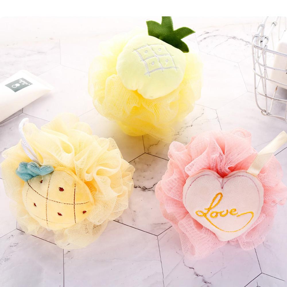 1PC Fruit shaped bath flower cute and cute host bath ball large anti scattering bath flower rub back rub
