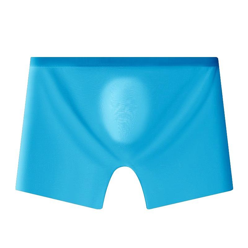 Men's Ultra-Thin Ice Silk Seamless Boxer Briefs - Lightweight, Breathable Summer Shorts