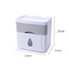 WTEMPO Doppelschichtige Wandmontierte Taschentuchbox Perforationsfreie Papierfach Wasserdicht Toilettenpapier Aufbewahrungsregal Rollenpapier Taschentuchhalter