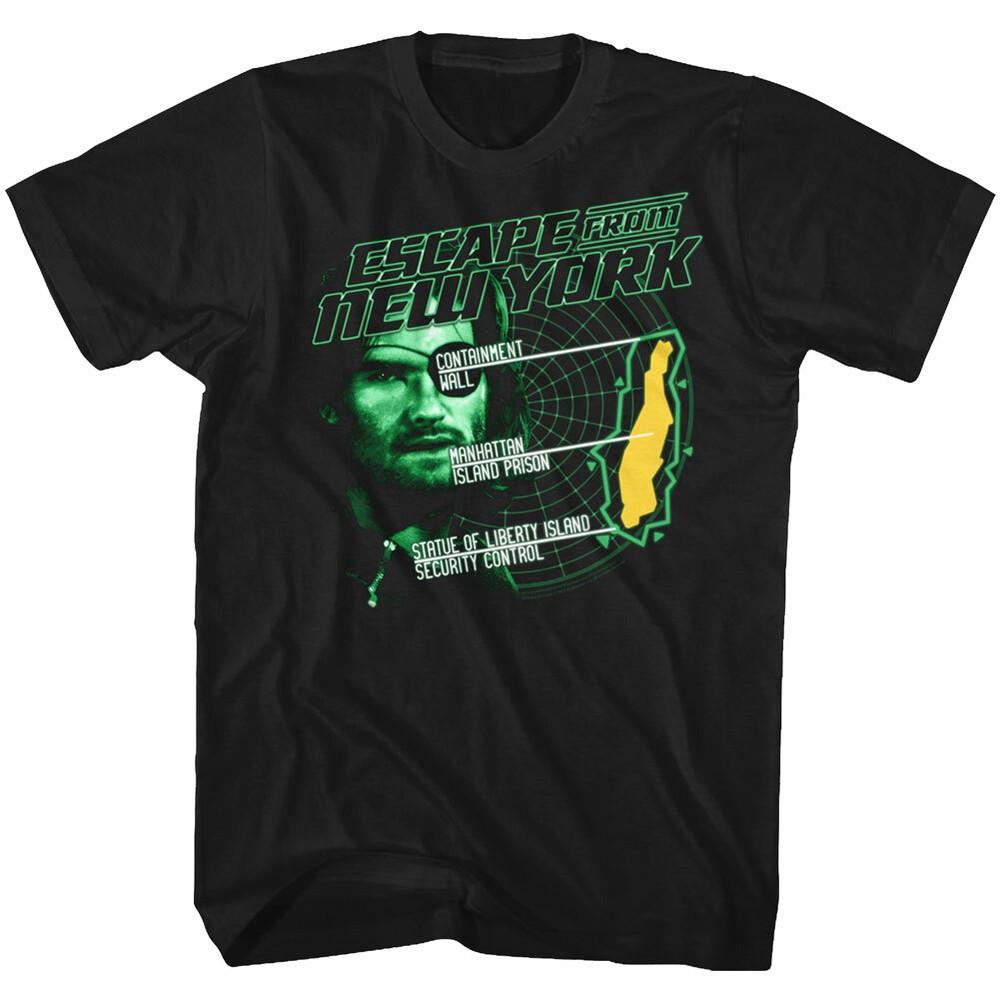 Escape From New York Mens T-Shirt SM5XL New Radar Snake 100% Black Cotton Unisex T-Shirt S
