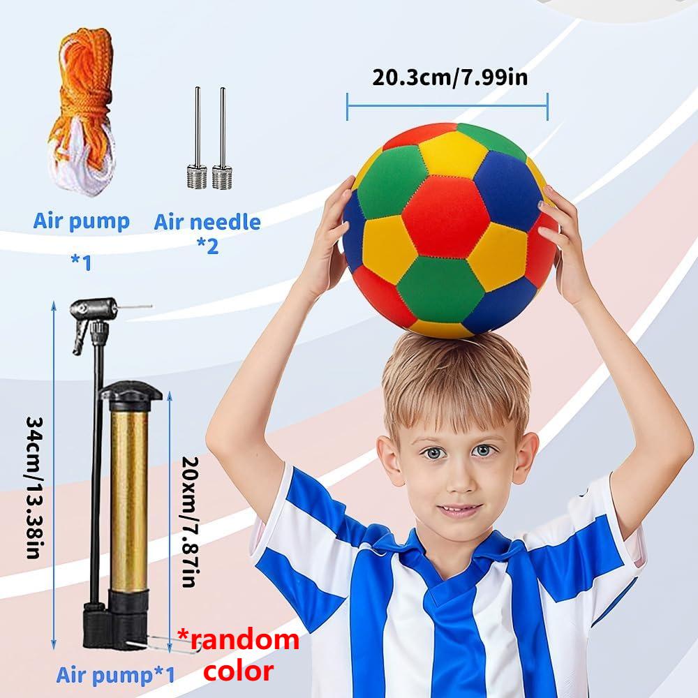 Multicolor Plush Indoor Soccer Sphere For Toddlers Size 4 Safe Foam Sphere For Kids To Kick & Play In House Fun Soccer Gifts Birthday