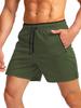 2025 Schnelltrocknende Herren-Laufshorts mit Reißverschlusstaschen für Fitnessstudio, Sport und Strand