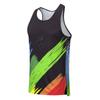 3D Print Colorful Geometry Tank Tops For Men Stripe Gradient Pattern Tees Summer Casual Loose Street Sports Round Neck Tops Vest