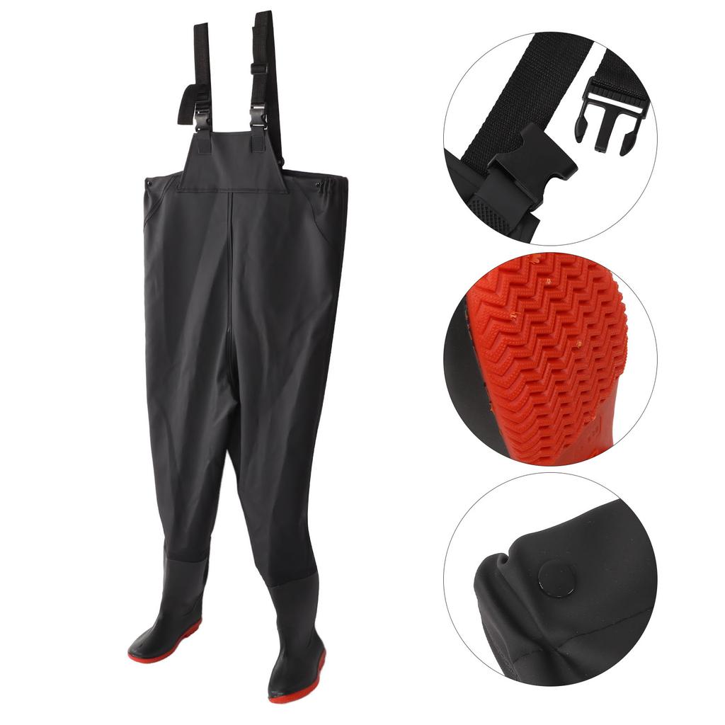 Unisex Outdoor Fishing Waders Stocking Foot Waterproof Breathable Chest Wading Pants Accessory41 Size