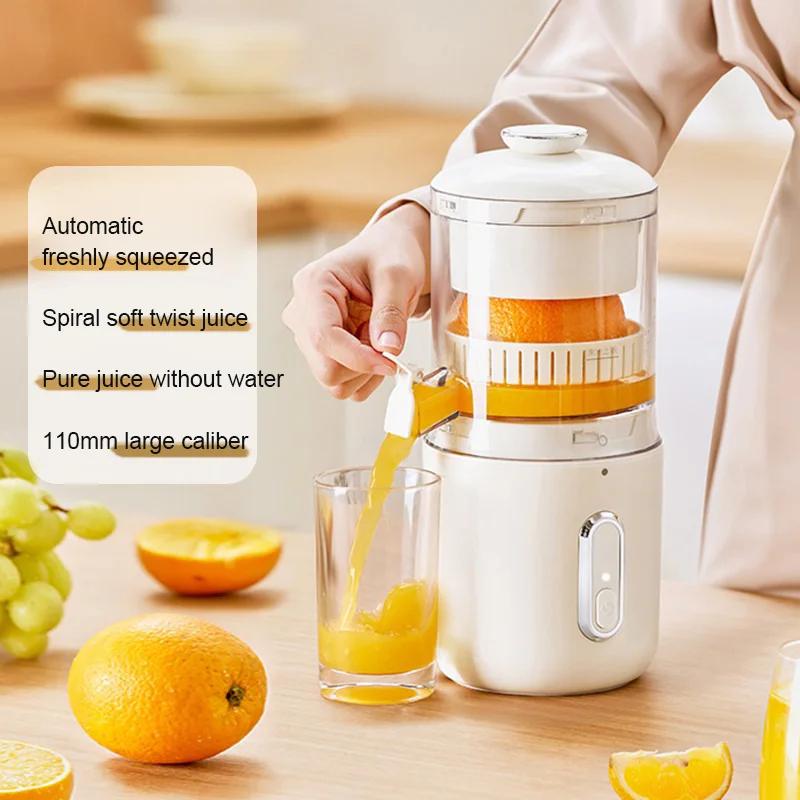 Přenosný odšťavňovač velkého kalibru Odsávačka pomeranče a citronu Oddělování šťávy ze strusky Automatické spirálové hnětení Pomalé výlisky Dobíjecí