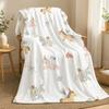 Horse Cute Throw 240g Flannel Blanket, Suitable for Sofas, Beds, Offices, Exquisite Gift Blankets