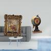 Floral Globe Photo Frame with Modern Statue Table Clock Antique Picture Holder Art Craft Ornament