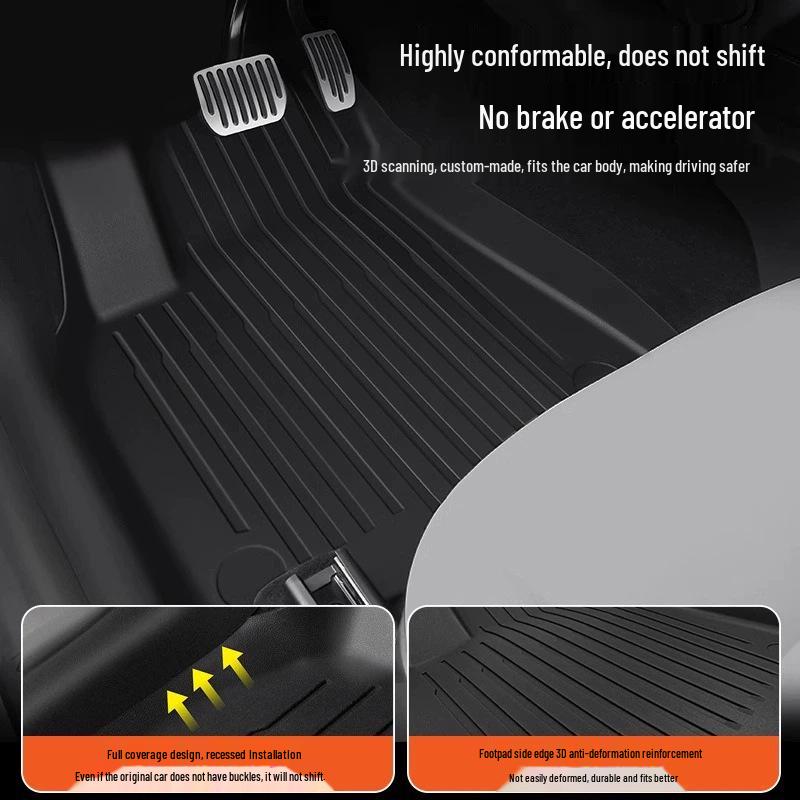 New Tesla Model 3Y Full Coverage TPE Floor Mats for Car Modification