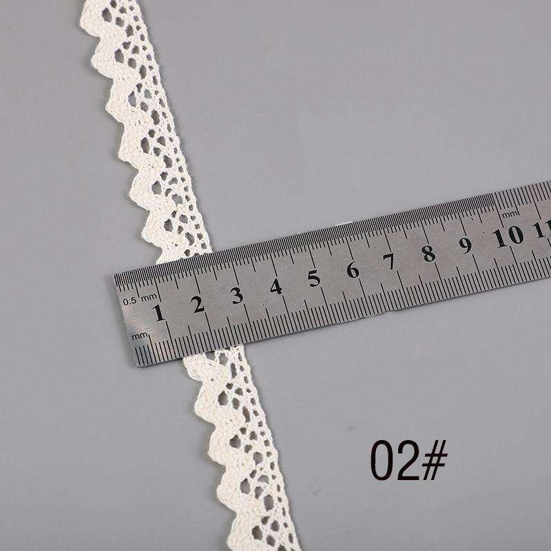 1/5M Vintage Ribbon Cotton Lace Trim Ribbon Craft Lace Crochet Sewing Lace Fabric DIY Gift Wrapping Wedding Scrapbooking Decor