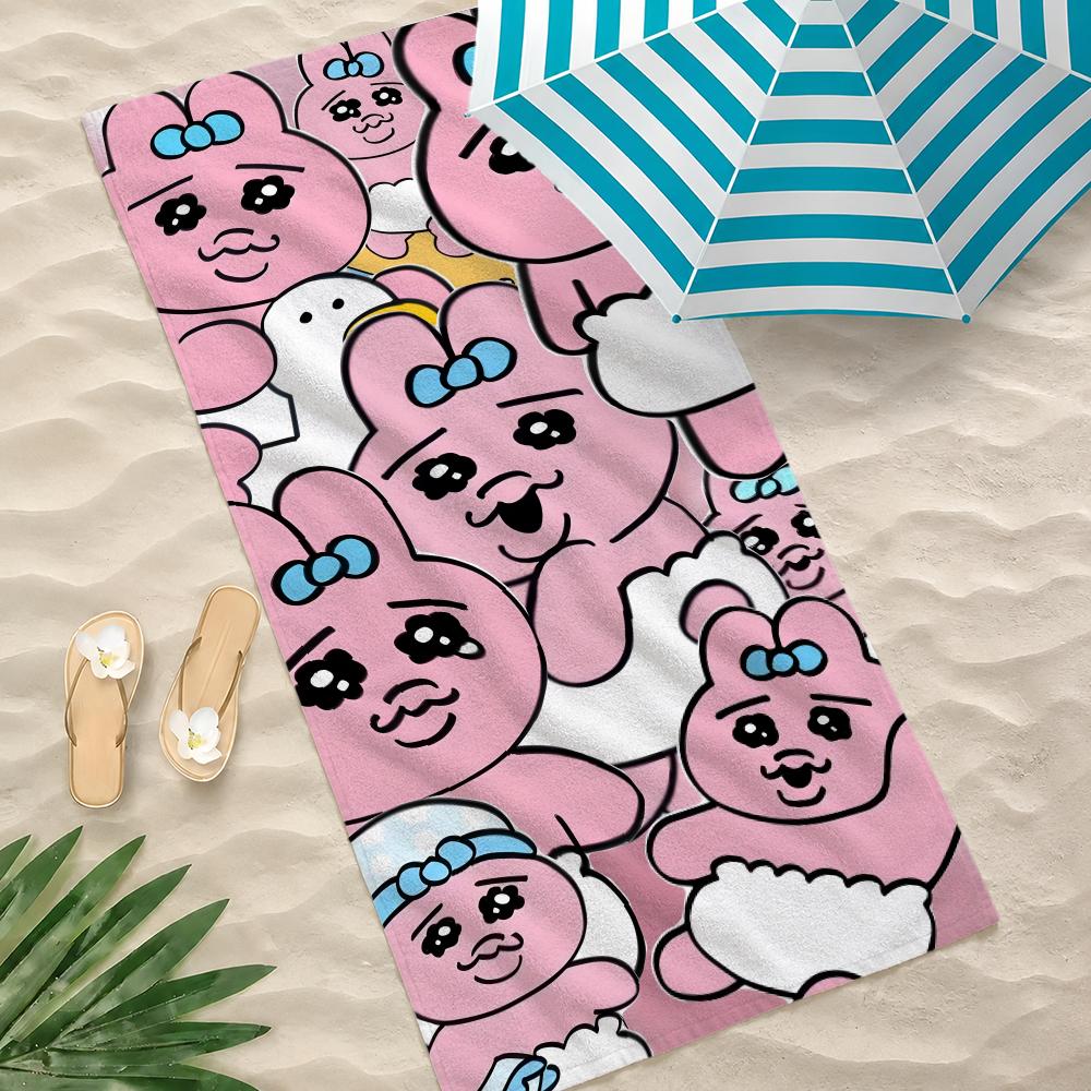 O-opanchu anime cute U-usagi Towel Towel Soft Pool Gift For Travel Gym Shower Camping Quick Dry Sports Large Beach Towels