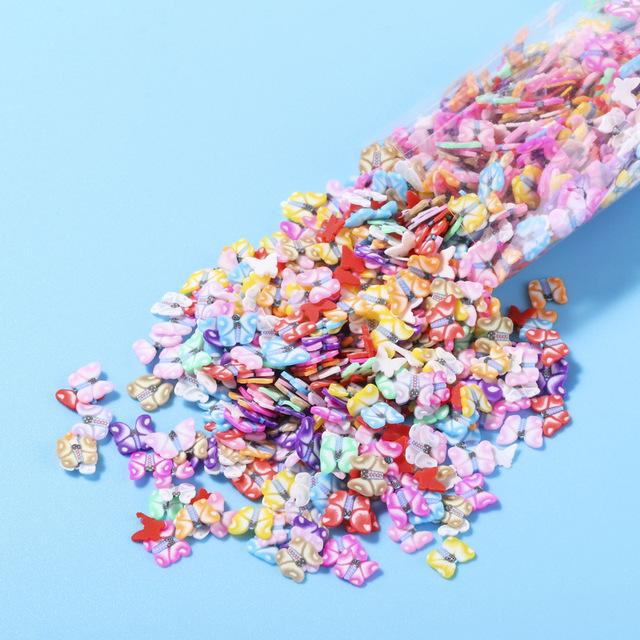 1000-3000pcs Mix Fruit Soft Clay Slime Animal Flower Slice Resin Filler for Nail Art Epoxy Mold DIY Craft Making Wholesale