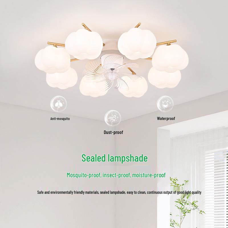 2025 Modern Minimalist Head-Shaking Fan Light for Living Room