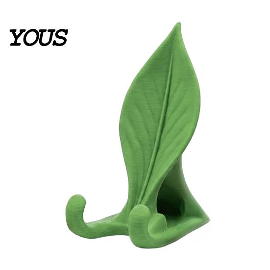 Unique Gift for Plant Lovers 3D Printed Leaf Phone Holder, Desktop Cell Stand Office and Eco Friendly PLA Holder Home, Realistic Bionic Design Mount,