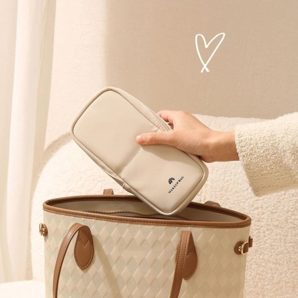 Zipper Makeup Brush Bag Large Capacity Pen Storage Organizer Case Women Toiletry Bag Bath Use