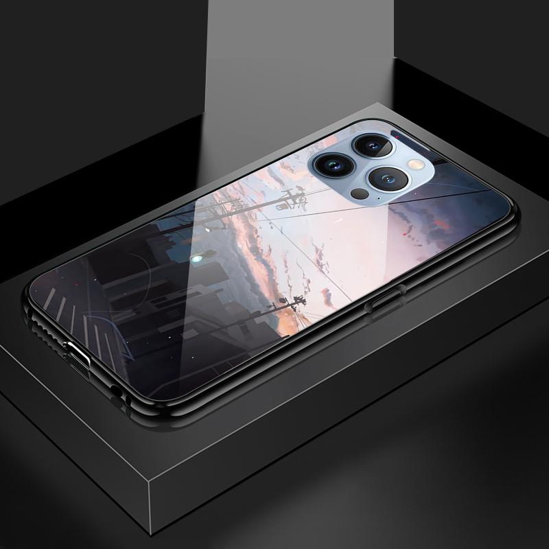Tempered Glass Phone Case For OPPO Reno13 Reno14 Realme 11 12Pro 14 GTNeo6 C21Y C53 C75 OnePlus Nord2 NordCE3Lite Soft Edge Shockproof Smooth Shell