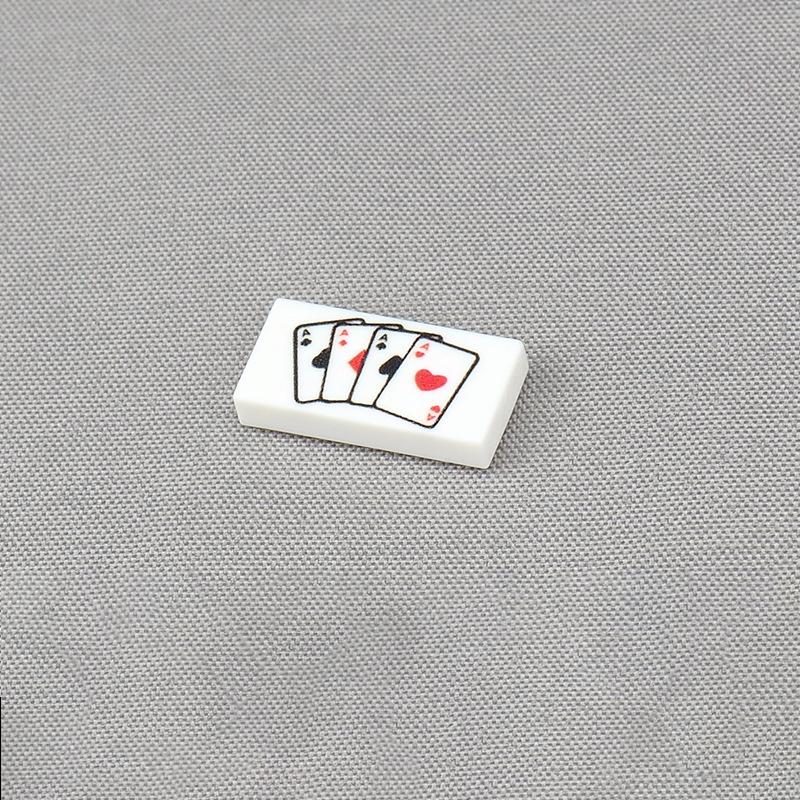 

MOC 10PCS Printed 3069 1x2 Poker Clown Cards Pattern Constructing Blocks Plum Blossom Ghost Bricks Particle Learning-Focused Toys Gifts