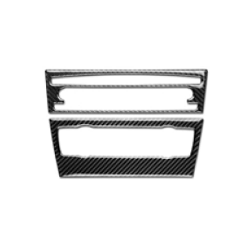 2Pcs/Set Car CD Air Conditioning Control Panel Cover Sticker Trim Carbon Fiber for BMW 3 E90 E92 2005-2012 Car Inner Accessories
