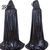 Multi-color Costume Cape Shiny Hooded Cape Iridescent Full Length Cloak Sparkly Unisex Elegant Flowing Cloak for Halloween Masquerade Party