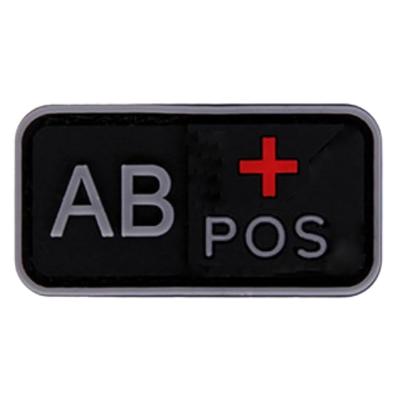 

blood type PVC Velcro patch AB+