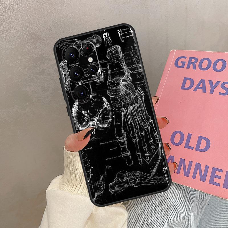 Medical Skeleton Anatomy Case For Samsung Galaxy S25 Ultra S20 S21 S22 S23 S24 Ultra S9 S10 Plus S25 FE Cover Coque