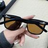 Trendy Rice Nails Fashion Sunglasses Vintage Square Sunglasses Women Men Mirror Brand Designer Shades Punk  Uv400