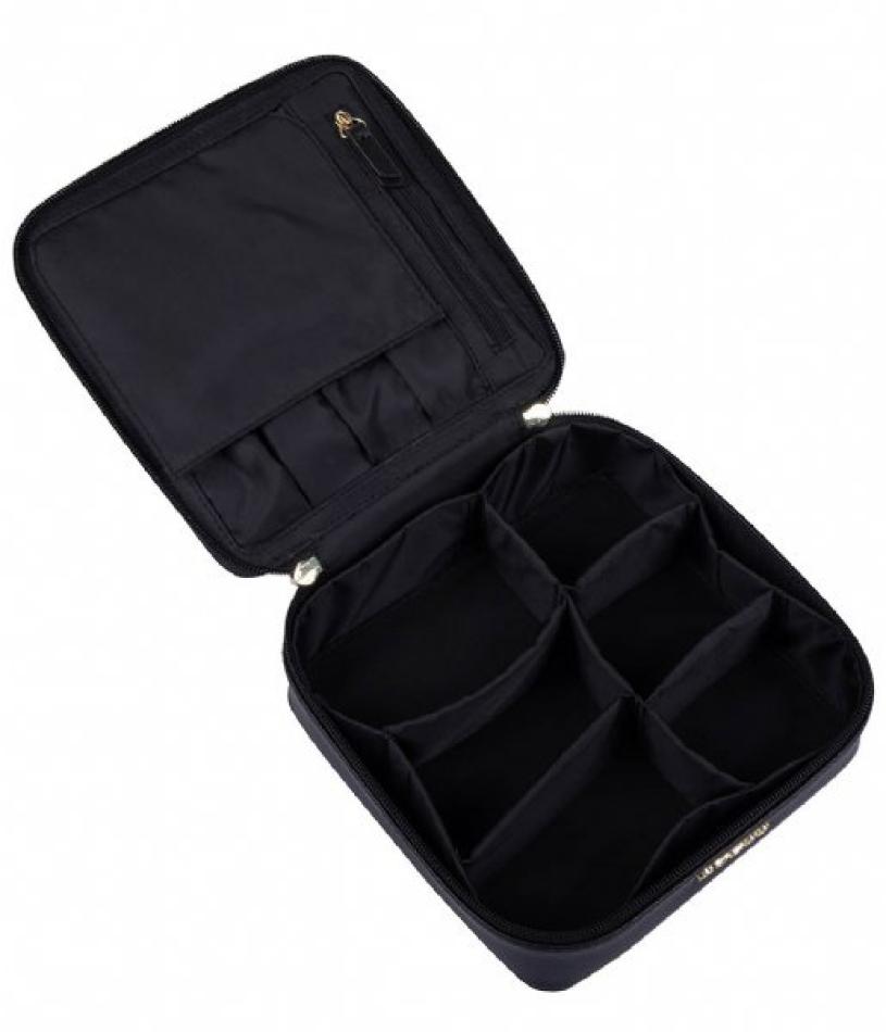 Guess, Holdall, Synthetic Leather, Textile Bag, Jewelry Case, Black, For Women, 18 x 6 x 18cm