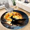 1PCMoon Witch Office Round Area Rug,  Mat Suitable For Office, Under Office Chairs Bedroom Living Room Home Decor, Room Deco
