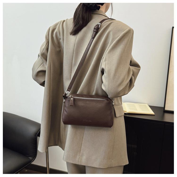 IELGY Retro Texture Autumn Winter Small Square Bag All-Match Commuter Shoulder Messenger Bag