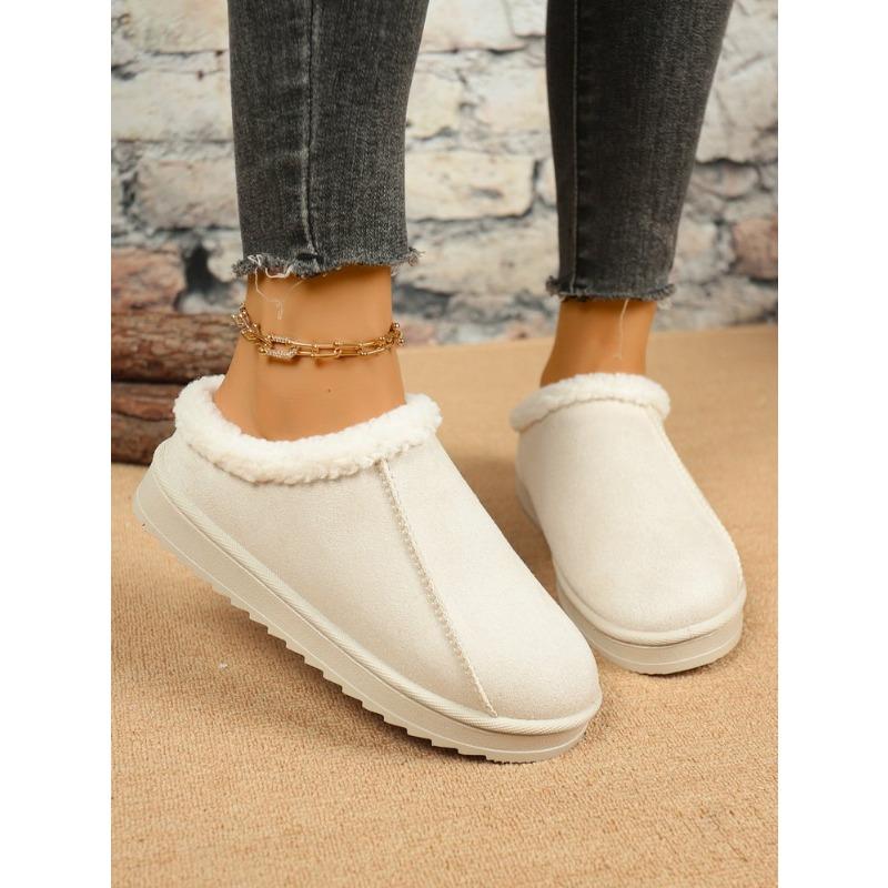 Damen Übergröße Modische Geschlossene Baumwollgefütterte Hausschuhe Stiefel Neuer Winter Schnee-Stil