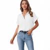 2026 Summer New Women's Loose-Fit Short-Sleeve Casual Solid Color Shirt