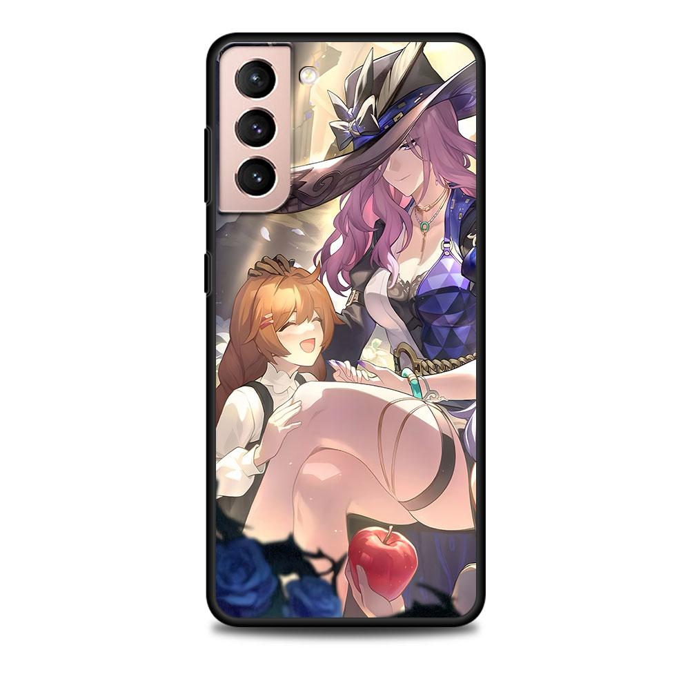 Jade Honkai Star Rail Case for Samsung Galaxy S23 S10e S10 S21 FE S22 S9 S24 Ultra S20 Plus Soft Black TPU Phone Cover Bumper