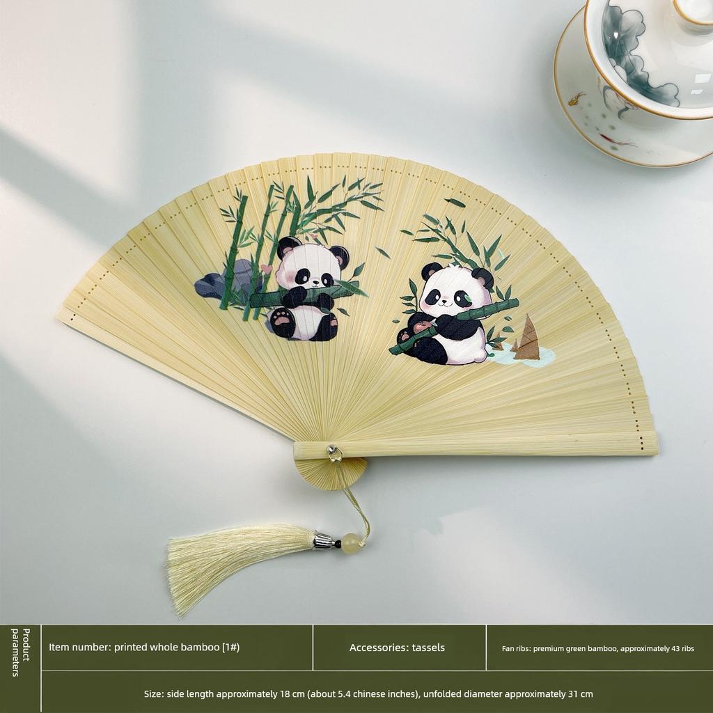 All-Bamboo Folding Fan, Ancient Style, Compact, Portable, Foldable Gift Fan, Chinese Style, Hanfu, Cheongsam, Photo Shoot, Dance Fan