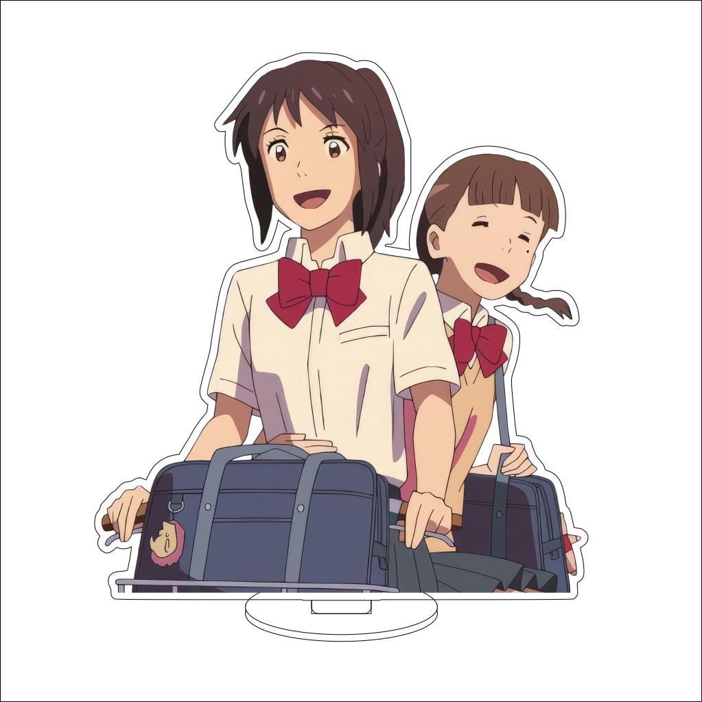 16CM Anime Your Name Cosplay Acrylic Stand Ornaments Okudera Miki Natori Sayaka Tachibana Taki Figure Stand Halloween Gifts