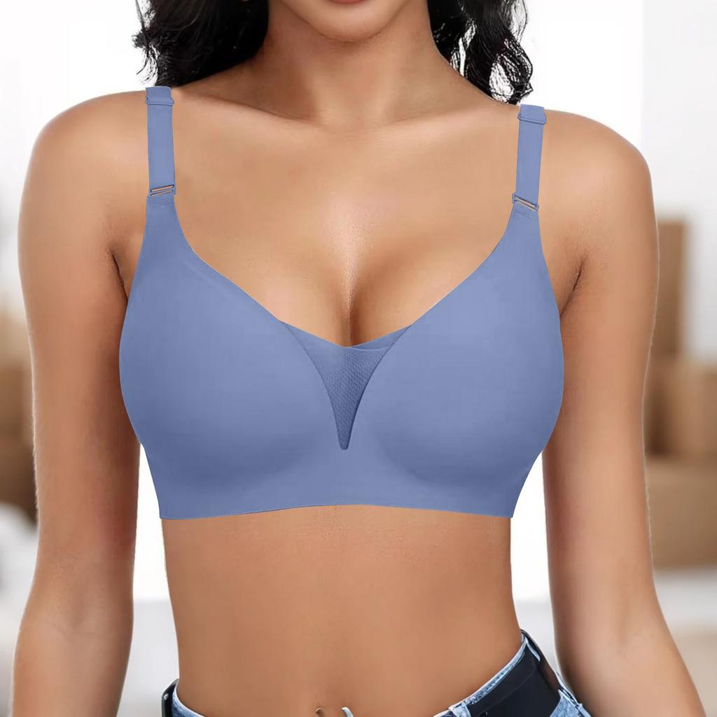 Women's Solid Color Push Up Bra Without Steel Ring Seamless Everyday Bra