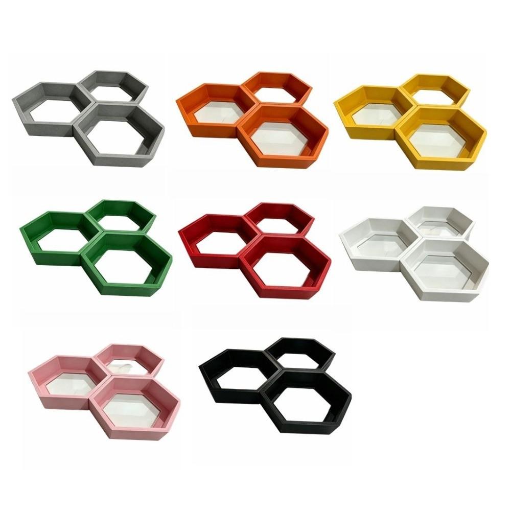 3PCS Nordic Style Hexagonal Suspended Storage Rack Hexagonal Floating Shelves Home Decor