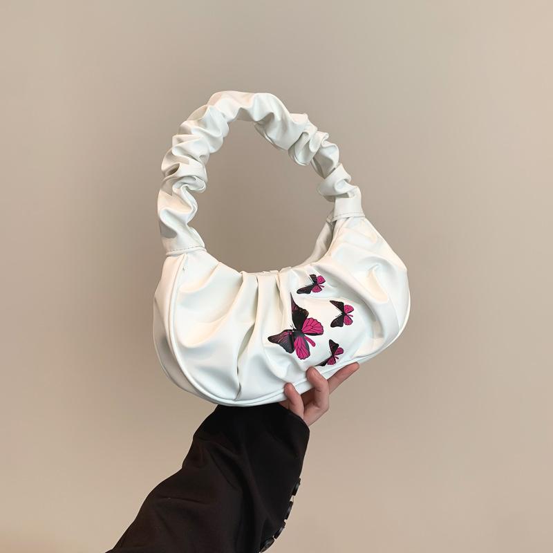 Neue Sommer-Mode Trendige Halbmond-Achseltasche für Damen Wolkenplissierte Tasche Textur Koreanischer Stil Umhängetasche